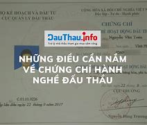 Chứng Chỉ Hành Nghề Đấu Thầu Là Gì